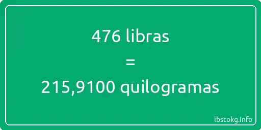 476 libras a quilogramas - 476 libras a quilogramas