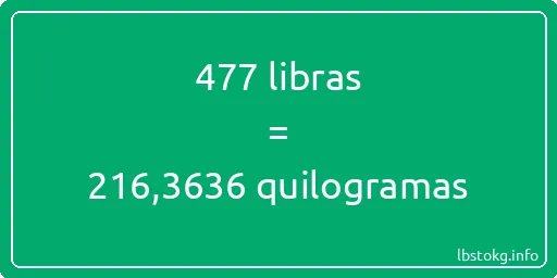 477 libras a quilogramas - 477 libras a quilogramas