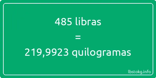 485 libras a quilogramas - 485 libras a quilogramas