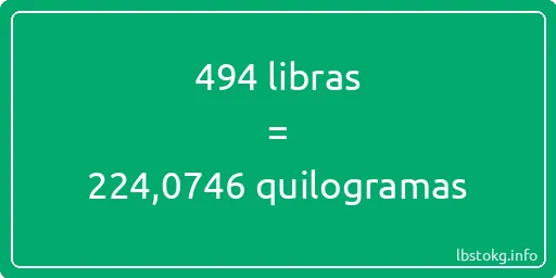 494 libras a quilogramas - 494 libras a quilogramas