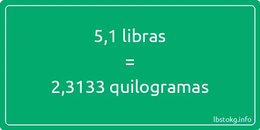 5-1 libras a quilogramas - 5-1 libras a quilogramas