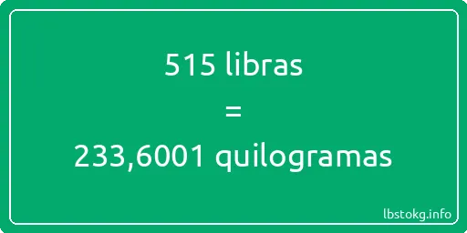 515 libras a quilogramas - 515 libras a quilogramas