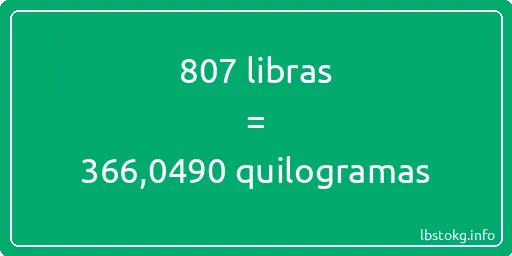 807 libras a quilogramas - 807 libras a quilogramas