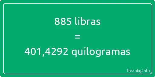 885 libras a quilogramas - 885 libras a quilogramas