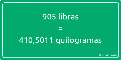 905 libras a quilogramas - 905 libras a quilogramas