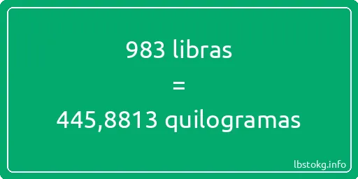 983 libras a quilogramas - 983 libras a quilogramas