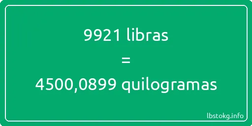 9921 libras a quilogramas - 9921 libras a quilogramas