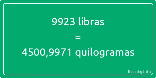 9923 libras a quilogramas - 9923 libras a quilogramas