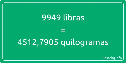 9949 libras a quilogramas - 9949 libras a quilogramas