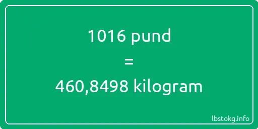 1016 pund till kilogram - 1016 pund till kilogram