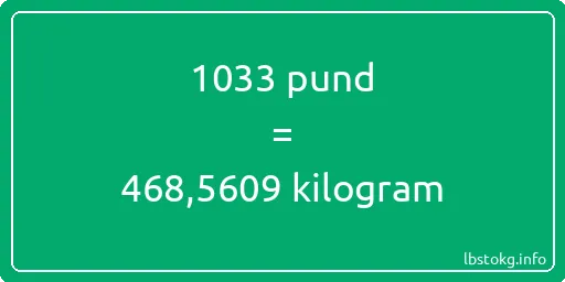 1033 pund till kilogram - 1033 pund till kilogram