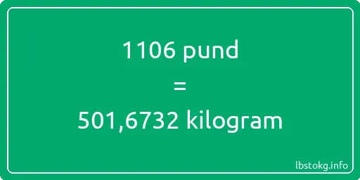 1106 pund till kilogram - 1106 pund till kilogram