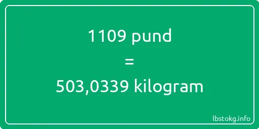 1109 pund till kilogram - 1109 pund till kilogram