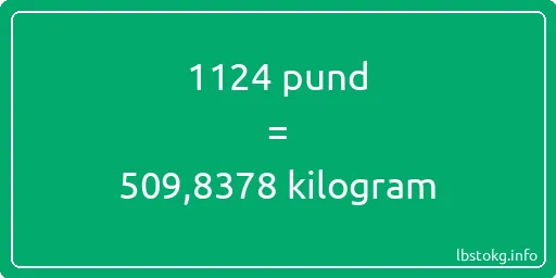 1124 pund till kilogram - 1124 pund till kilogram