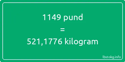 1149 pund till kilogram - 1149 pund till kilogram