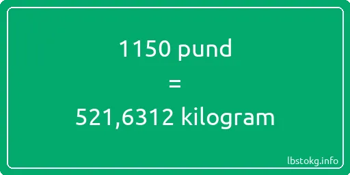 1150 pund till kilogram - 1150 pund till kilogram