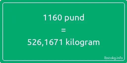 1160 pund till kilogram - 1160 pund till kilogram