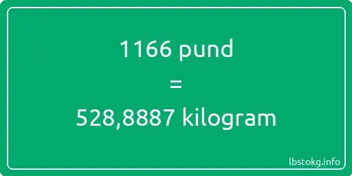 1166 pund till kilogram - 1166 pund till kilogram