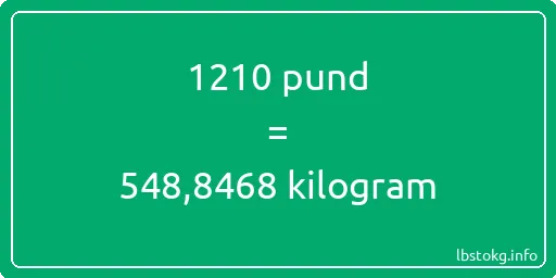 1210 pund till kilogram - 1210 pund till kilogram