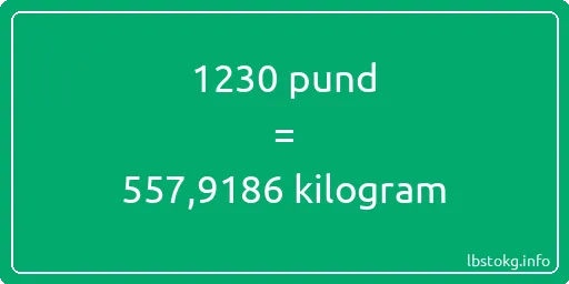 1230 pund till kilogram - 1230 pund till kilogram