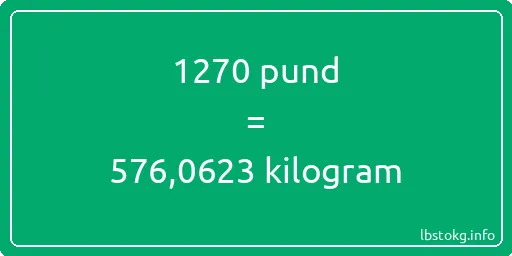 1270 pund till kilogram - 1270 pund till kilogram