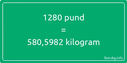 1280 pund till kilogram - 1280 pund till kilogram