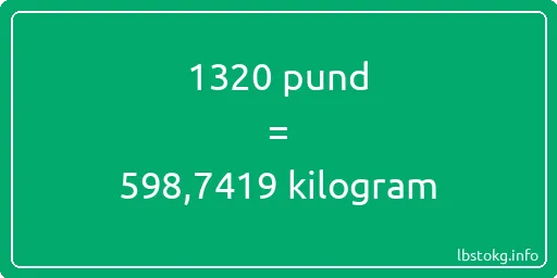 1320 pund till kilogram - 1320 pund till kilogram