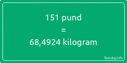 151 pund till kilogram - 151 pund till kilogram