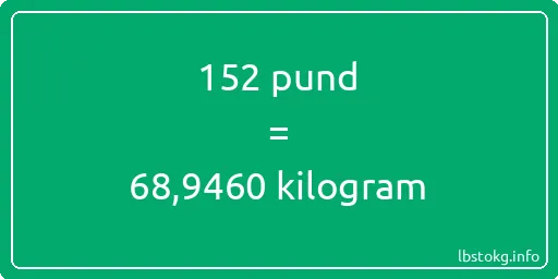 152 pund till kilogram - 152 pund till kilogram