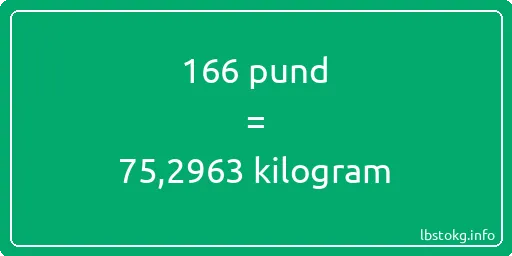 166 pund till kilogram - 166 pund till kilogram