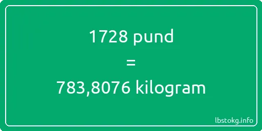 1728 pund till kilogram - 1728 pund till kilogram