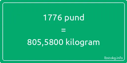 1776 pund till kilogram - 1776 pund till kilogram