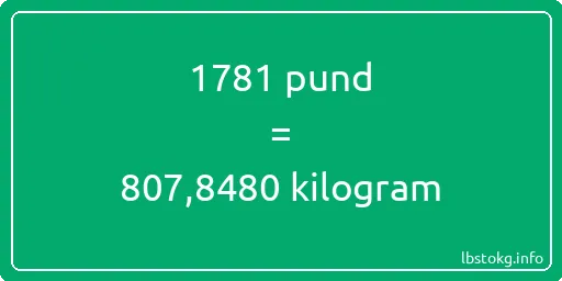 1781 pund till kilogram - 1781 pund till kilogram