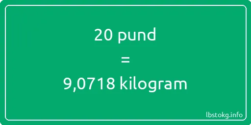 20 pund till kilogram - 20 pund till kilogram