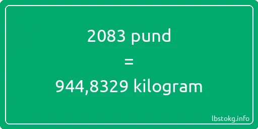 2083 pund till kilogram - 2083 pund till kilogram