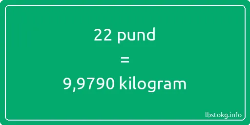 22 pund till kilogram - 22 pund till kilogram