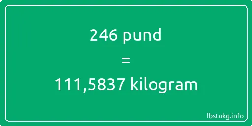 246 pund till kilogram - 246 pund till kilogram