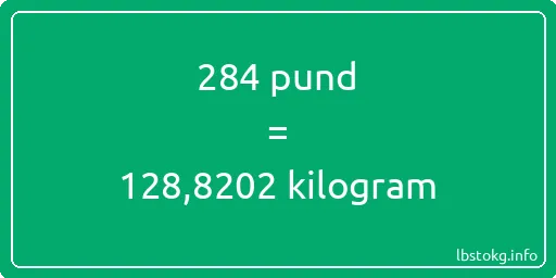 284 pund till kilogram - 284 pund till kilogram