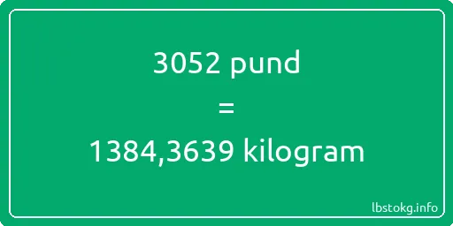 3052 pund till kilogram - 3052 pund till kilogram