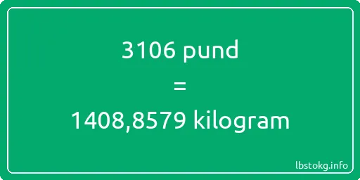 3106 pund till kilogram - 3106 pund till kilogram