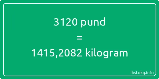 3120 pund till kilogram - 3120 pund till kilogram