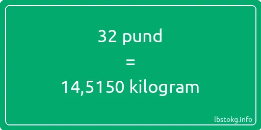 32 pund till kilogram - 32 pund till kilogram