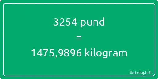 3254 pund till kilogram - 3254 pund till kilogram