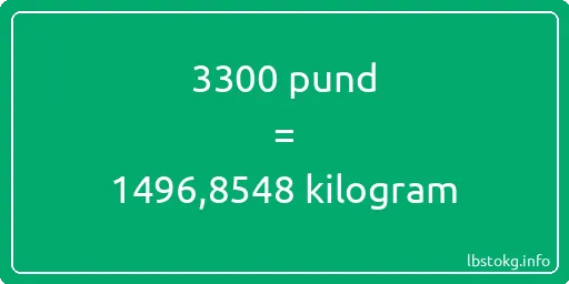 3300 pund till kilogram - 3300 pund till kilogram