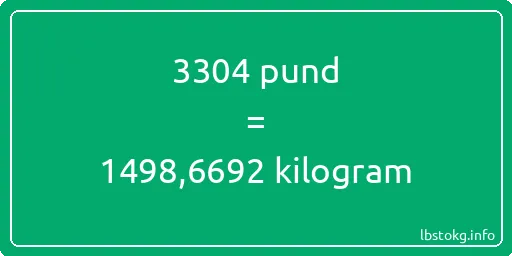 3304 pund till kilogram - 3304 pund till kilogram