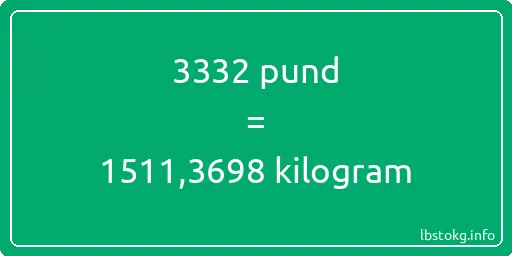 3332 pund till kilogram - 3332 pund till kilogram