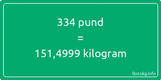 334 pund till kilogram - 334 pund till kilogram