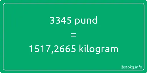 3345 pund till kilogram - 3345 pund till kilogram