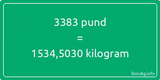 3383 pund till kilogram - 3383 pund till kilogram