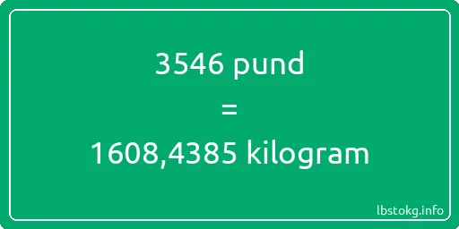 3546 pund till kilogram - 3546 pund till kilogram